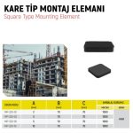 Kare Tip Montaj Elemanı