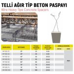 Telli Agir Tip Beton Paspayı
