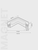 Magnet Trimless Ray Köşe Dönüş Aparatı | MRM 3106 - Görsel 2