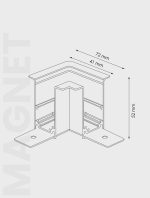 Magnet Sıva Altı Ray Köşe Dönüş Aparatı | MRM 4106 - Görsel 2