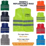 Baskılı Reflektörlü İkaz Yeleği