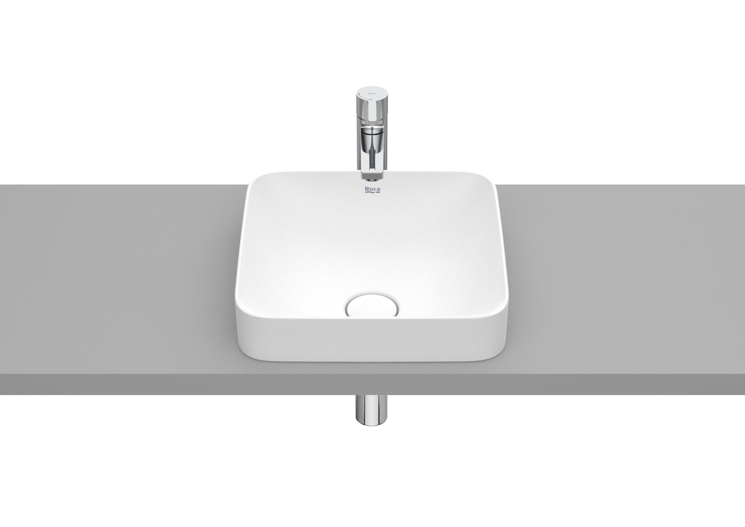 SQUARE - FINECERAMIC® Tezgah Üstü Gömme Lavabo - Görsel 2