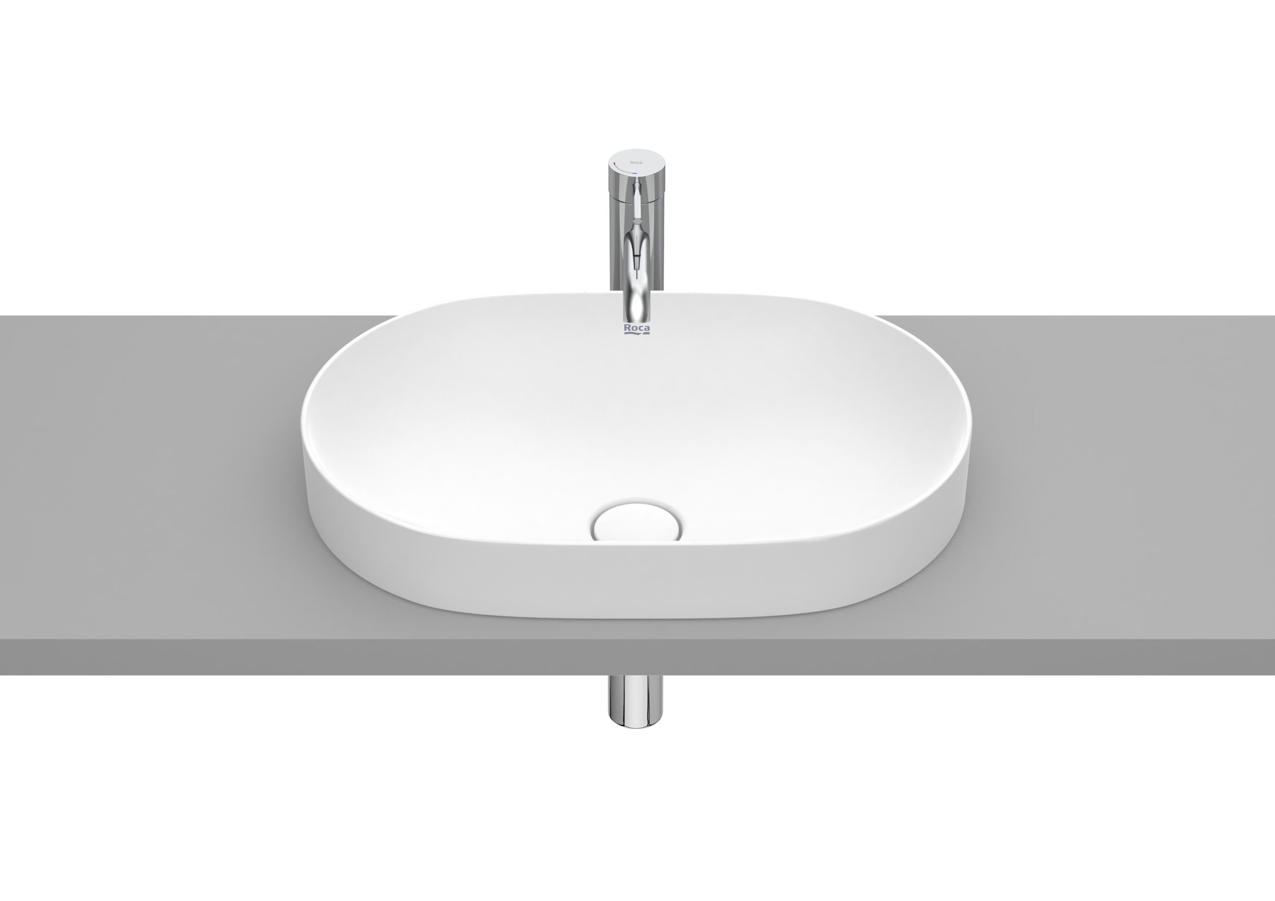 ROUND - FINECERAMIC® Tezgah Üstü Gömme Lavabo - Görsel 2