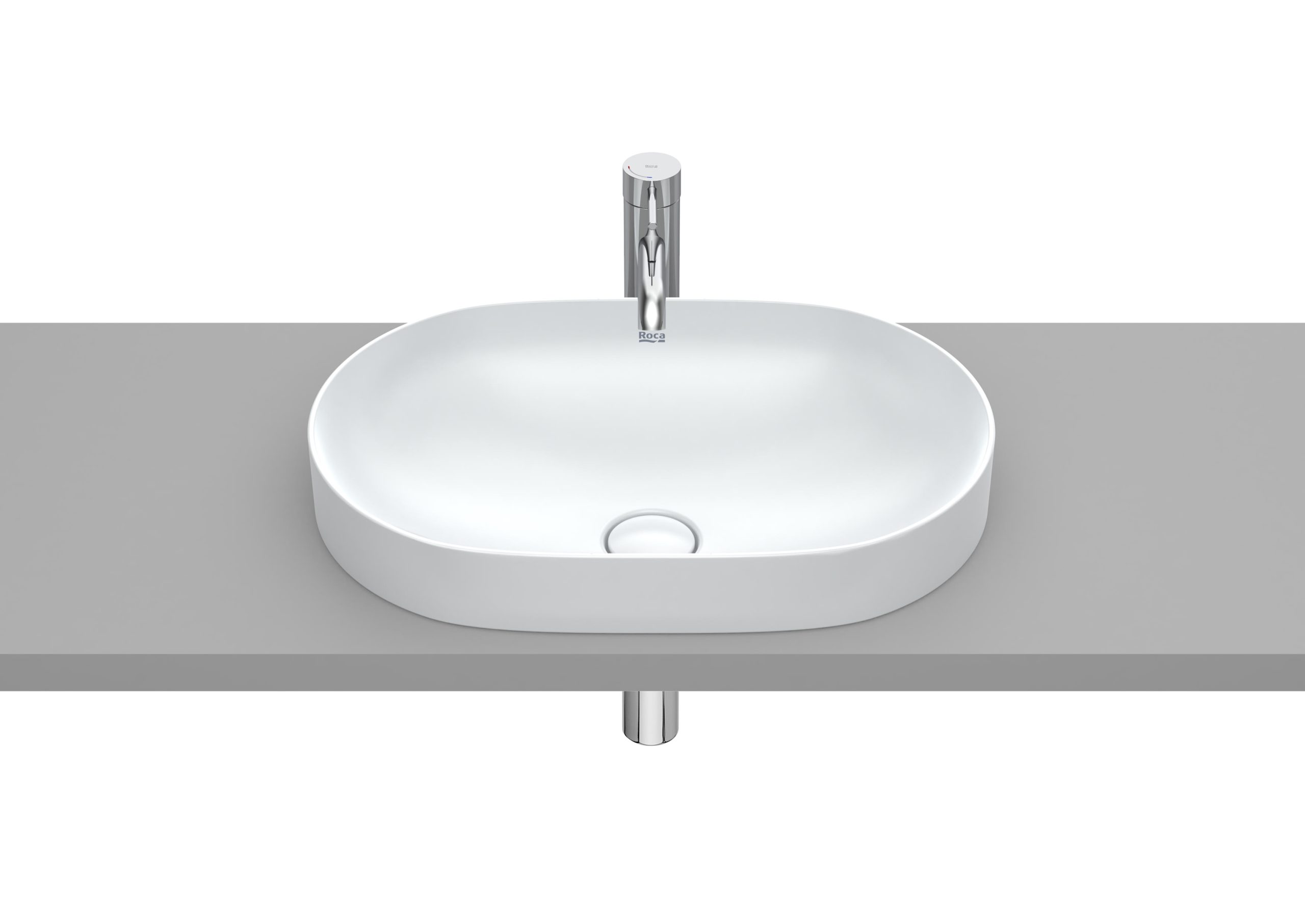 ROUND - FINECERAMIC® Tezgah Üstü Gömme Lavabo - Görsel 3