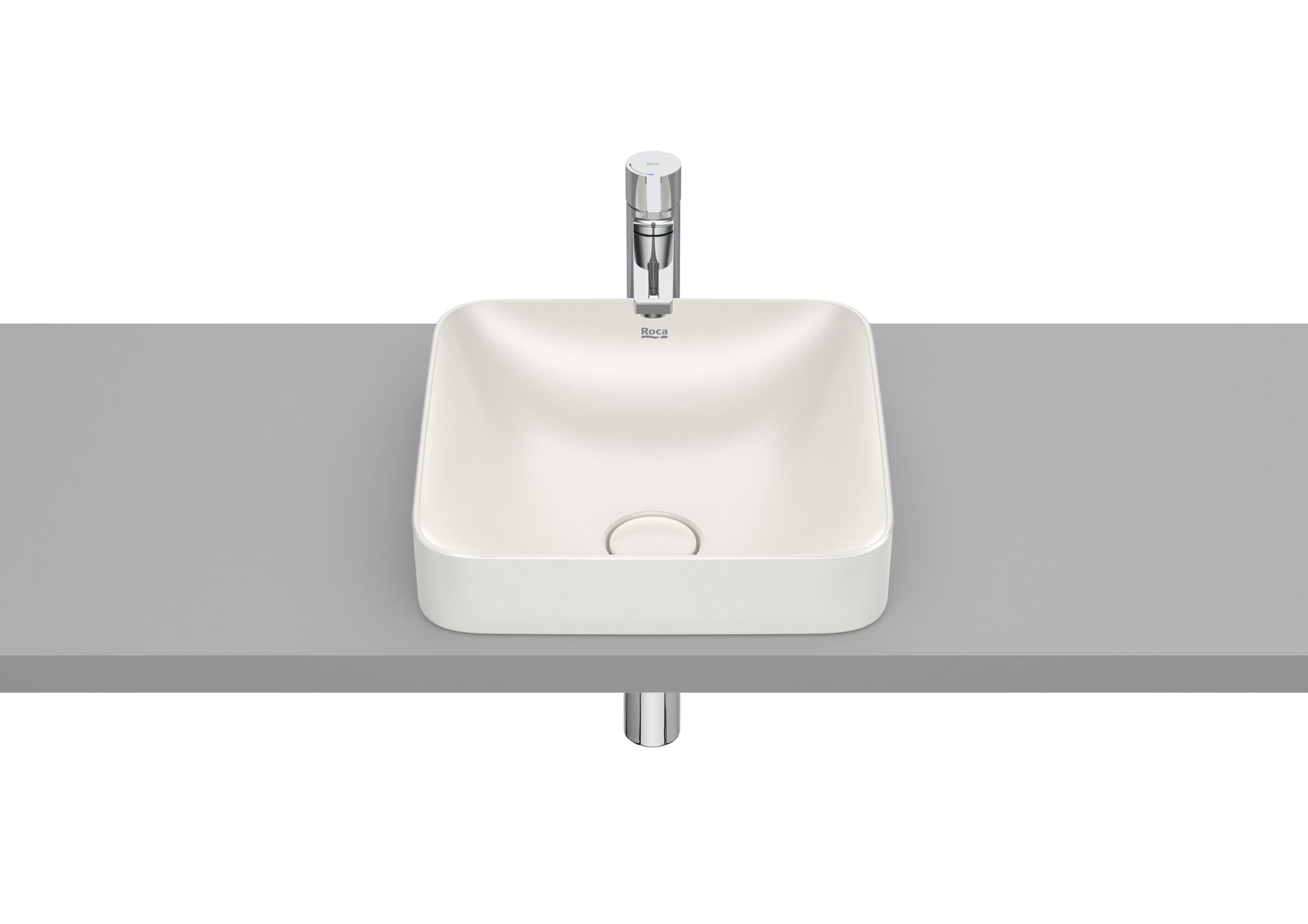 SQUARE - FINECERAMIC® Tezgah Üstü Gömme Lavabo - Görsel 3
