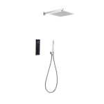 Duş Paketi 2 Yollu: Duş Başığı 300 x 300, Duvar Bağlantı Borusu, Stella Stick Square Duş Seti