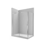 1 Adet Sürgülü Kapılı ve 1 Adet Sabit Panelli Önden Duşakabin