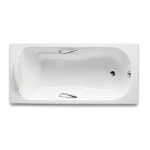 Halti Kaymaz Tabanlı, 1400 x 800 mm, Tutamaklı, Dikdörtgen Demir Döküm Küvet